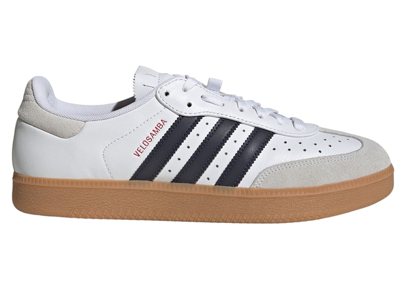 adidas Velosamba Leather White Dark Blue Pure Ruby - JQ9179