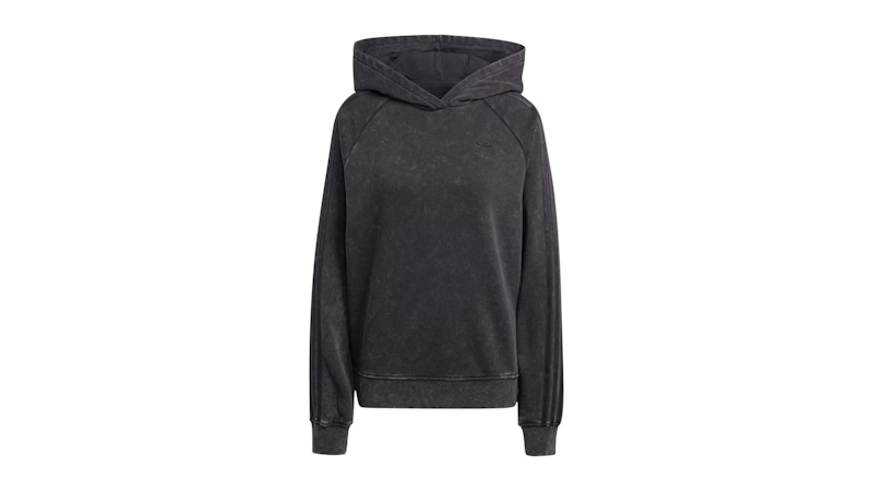Pre-owned Adidas Originals Women's Adidas Washedout Boyfriendfit Hoodie In Black