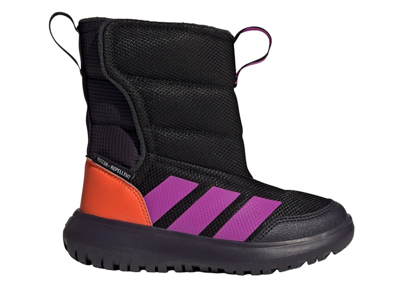 ★ウィンターシューズ特集★【adidas】 パピレット adidas Winterplay Black Purple Burst Orange (PS) - JQ2633 - US
