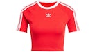 adidas donna T-Shirt 3 Strisce Bambino Better Scarlet/Bianco