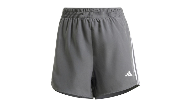 Pre-owned Adidas Originals Women's 3stripes Highrise Shorts In Grey Six/white In Multi