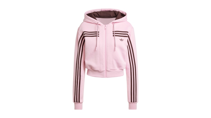 adidas Women's 70S Short Full Zip Fleece Hoodie True Pink - SS26 - JP
