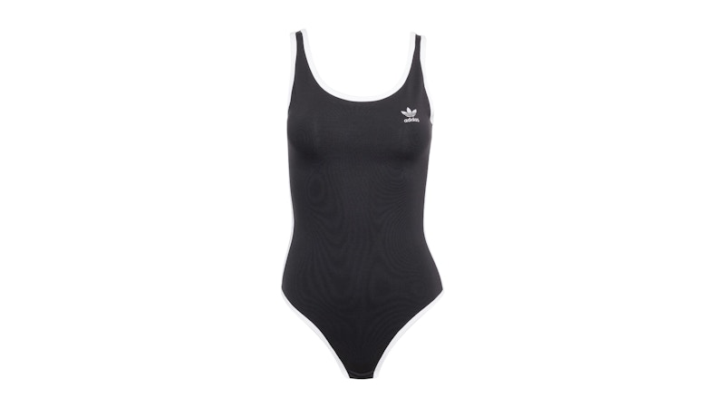 Pre-owned Adidas Originals Women's Adicolor 3stripes Bodysuit In Black