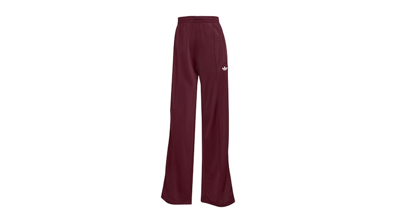 Pre-owned Adidas Originals Women's Adicolor Classic Firebird Loose Track Tracksuiit Bottoms In Maroon/cream/white