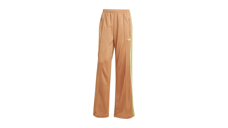 Pre-owned Adidas Originals Women's Adicolor Classic Firebird Loose Track Tracksuit Bottoms In Beige/signal Green