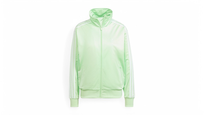 Pre-owned Adidas Originals Women's Adicolor Classics Loose Firebird Track Top In Semi Green Spark