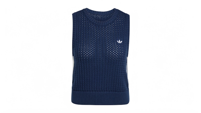 Pre-owned Adidas Originals Women's Adicolor Knitted Vest In Night Indigo