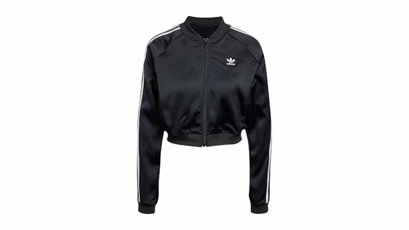 トップス adidas originals WMNS SATIN TRACK TOP adidas Women's Adicolor Satin Track Top Black - SS25 - US