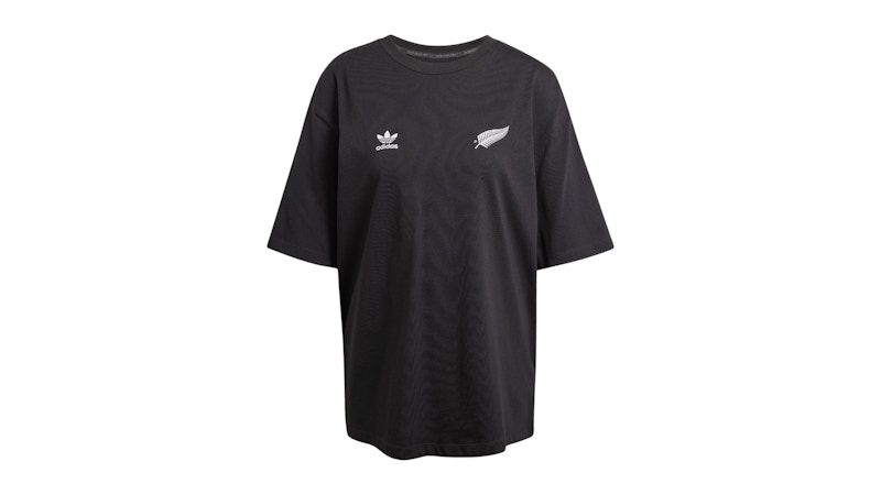 Pre-owned Adidas Originals Women's All S Essentials Boyfriend T-shirt In Black