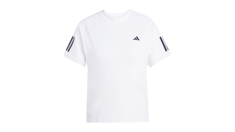 Pre-owned Adidas Originals Women's Club 3stripes Climacool T-shirt In White