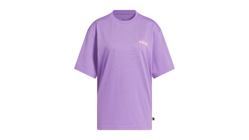 adidas Women's Elements Meditate Graphic Boyfriend Tee Violet