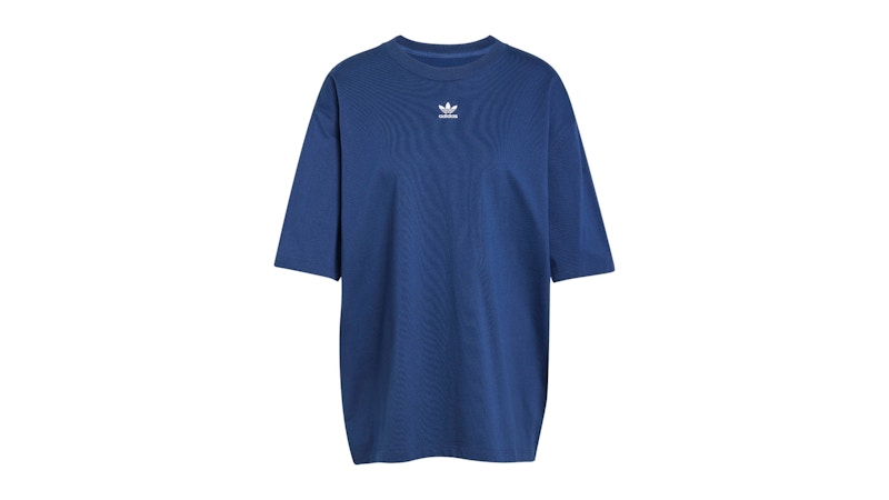 Pre-owned Adidas Originals Women's Essentials Boyfriend T-shirt In Night Indigo