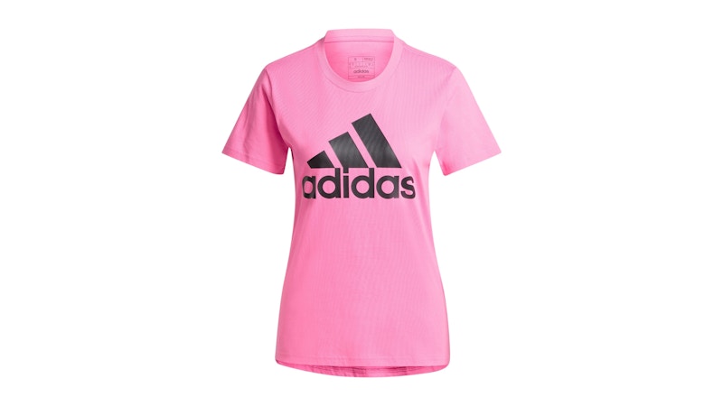 Pre-owned Adidas Originals Women's Essentials Logo T-shirt In Pulse Magenta/black