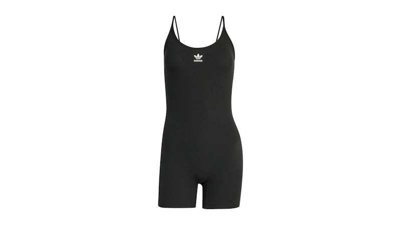 Pre-owned Adidas Originals Women's Essentials Rib Bodysuit In Black