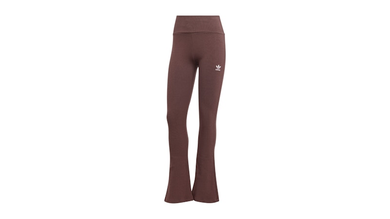 adidas Essentials Rib Flared Hose für Damen, schattenbraun
