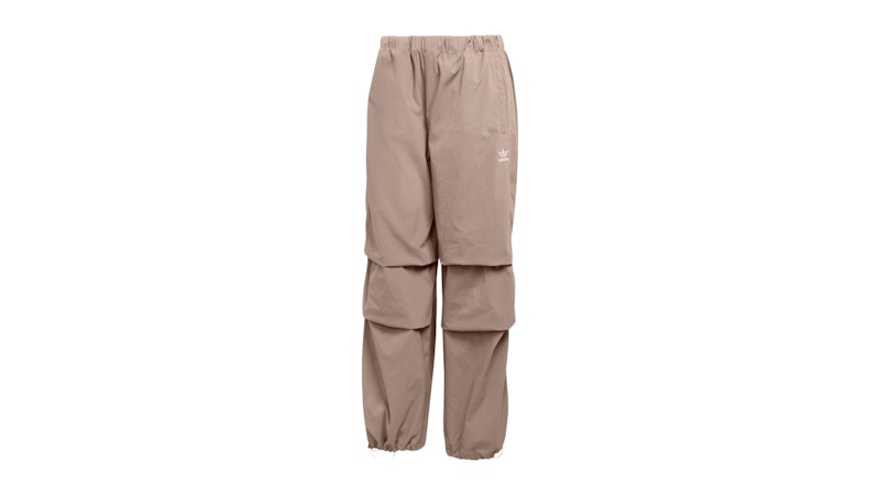 Pre-owned Adidas Originals Women's Essentials Ripstop Parachute Pants In Trace Brown