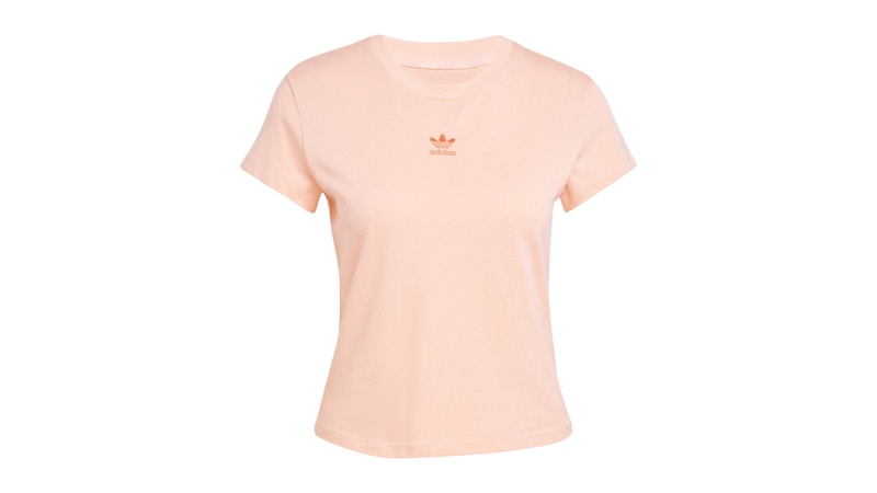 Pre-owned Adidas Originals Women's Essentials Slim T-shirt In Glow Pink
