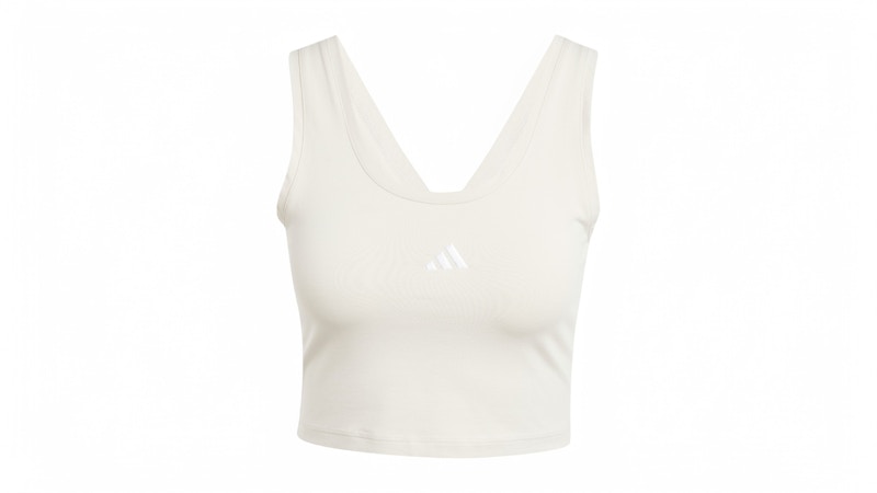 Pre-owned Adidas Originals Women's Essentials Small Logo Cotton Lifestyle Tank Top In Wonder Alumina/white