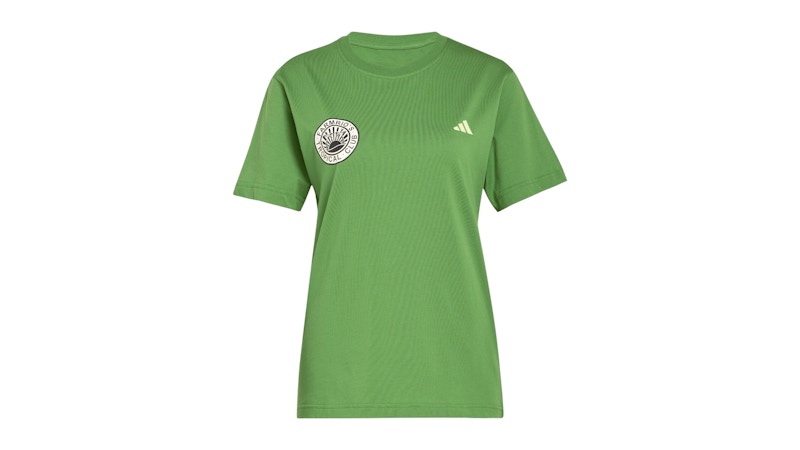 Pre-owned Adidas Originals Women's Farm Graphic T-shirt In Crew Green