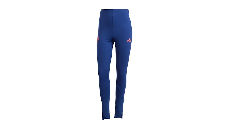 Pre-owned Adidas Originals Women's France Rugby Z.n.e. Travel Leggings In Dark Blue