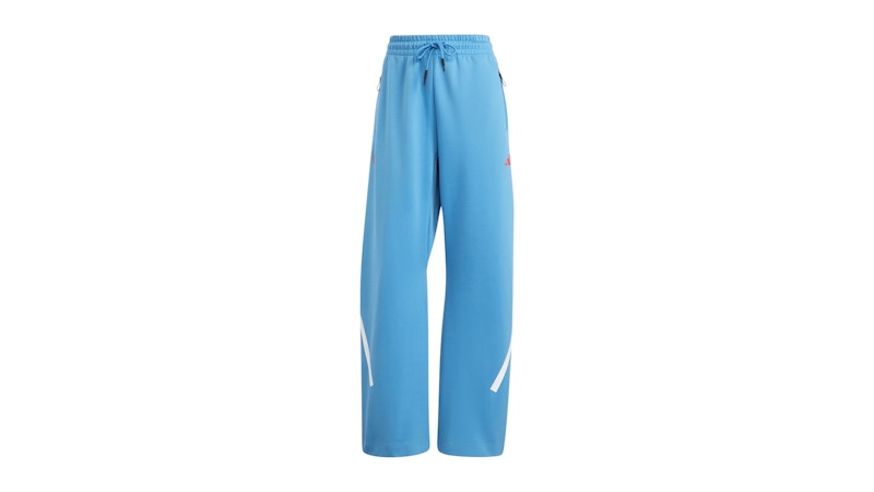 Pre-owned Adidas Originals Women's France Travel Z.n.e. Barrel Tracksuit Bottoms In Focus Blue