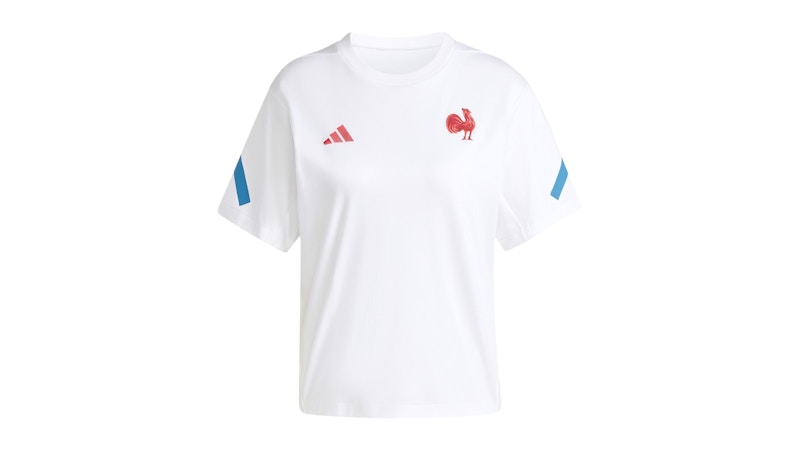 Pre-owned Adidas Originals Women's France Travel Z.n.e. T-shirt In White