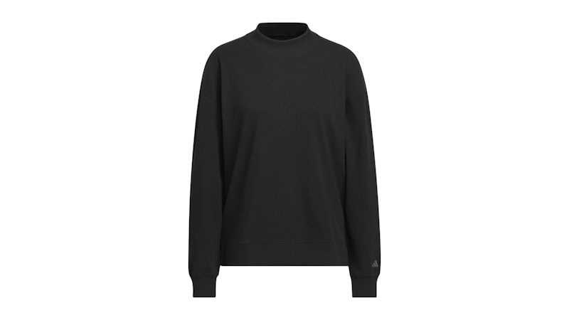 Pre-owned Adidas Originals Women's Goto Mock Sweatshirt In Black