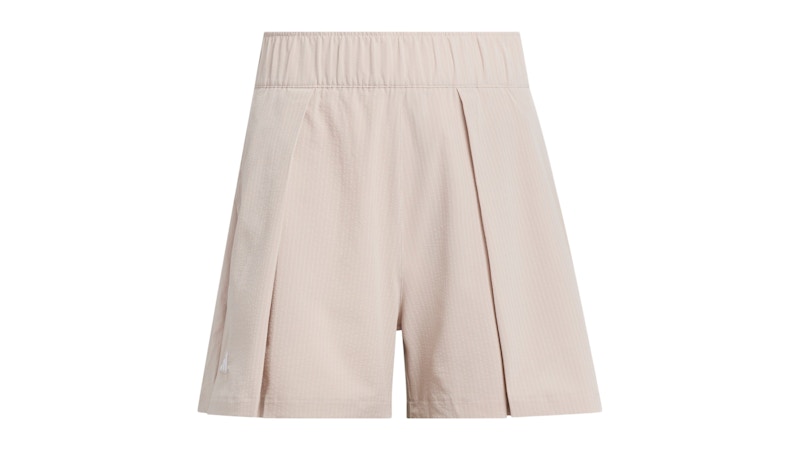 Pre-owned Adidas Originals Women's Goto Pleated Shorts In Wonder Taupe