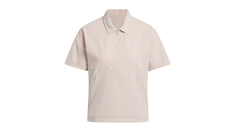 Pre-owned Adidas Originals Women's Goto Short Sleeve Layer Sweatshirt In Wonder Taupe