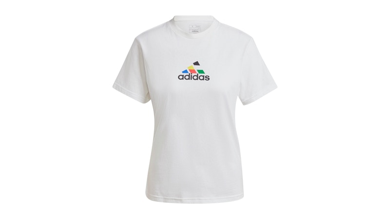adidas Women's House Of Tiro Nations Graphic T-Shirt White