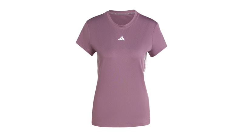 Pre-owned Adidas Originals Women's Hyperglam T-shirt In Shadow Fig/white