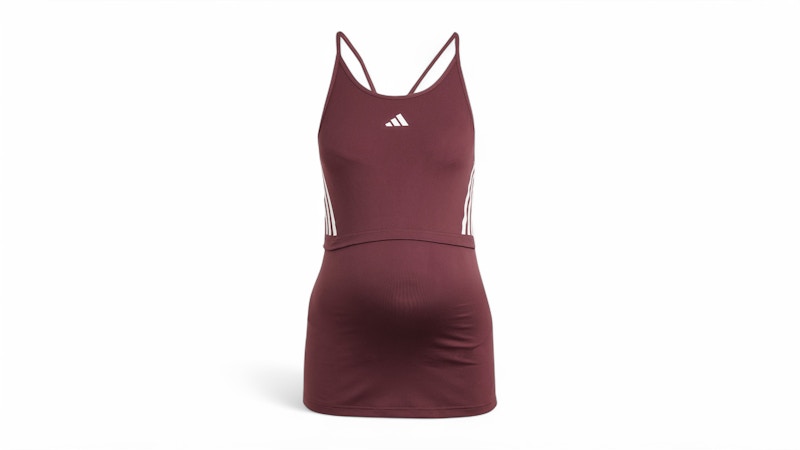 Pre-owned Adidas Originals Women's Maternity Tank Top In Aurora Ruby/brown In Multi