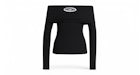 adidas Women's Off Shoulder Long-Sleeve Top Black