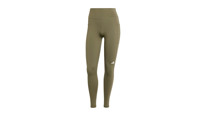 Pre-owned Adidas Originals Women's Own The Run Fulllength Leggings In Olive Strata In Green