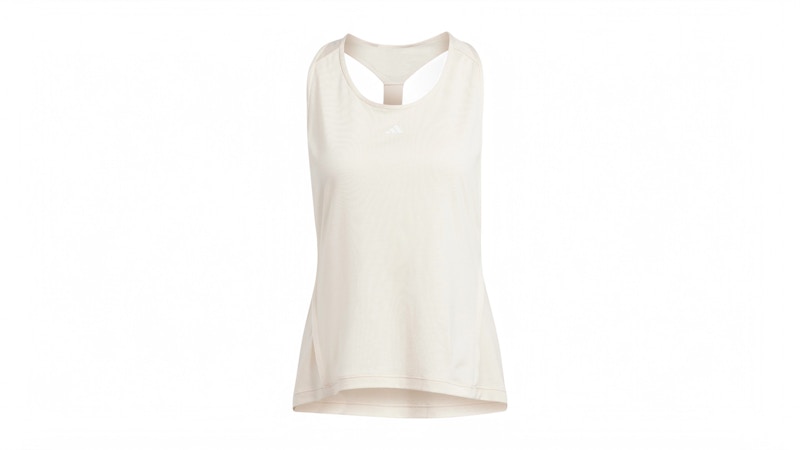 Pre-owned Adidas Originals Women's Power Aeroready Tank Top In Linen/white