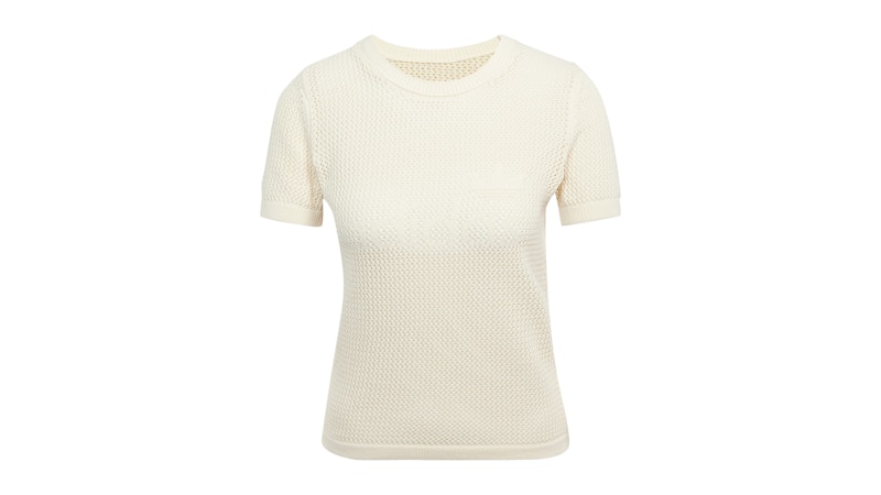 adidas Women's Premium Crochet Cali T-Shirt Wonder White