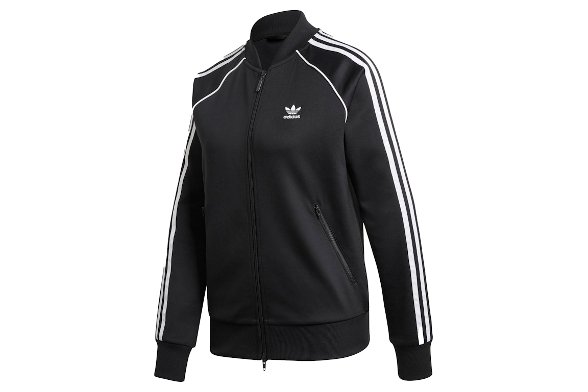 Pre-owned Adidas Originals Adidas Women's Primeblue Sst Track Jacket Black/white
