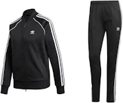 adidas Primeblue SST Track Jacket & Pant Set Black/White Men's