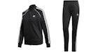 adidas donna Primeblue SST Track Jacket & Pant Set Nero/Bianco