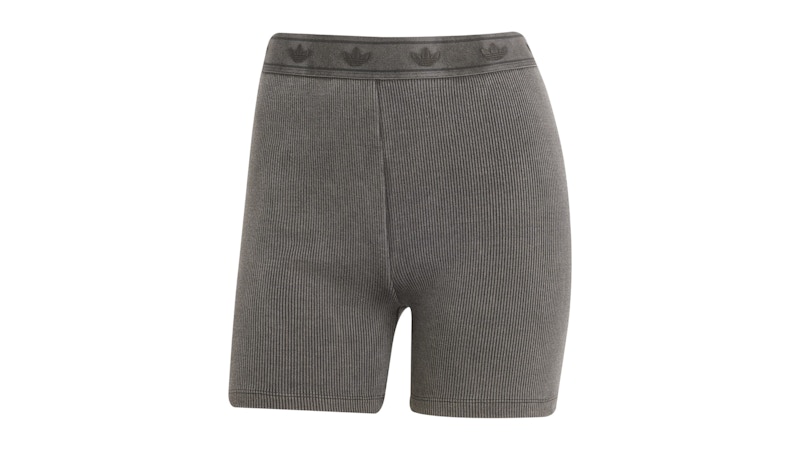 Pre-owned Adidas Originals Women's Ribbed Booty Shorts In Black