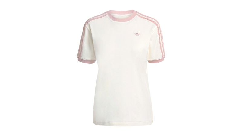 adidas Women's Ruffle 3-Stripes Tee Off White