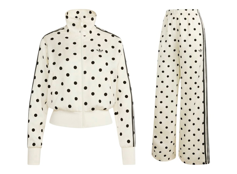 adidas W SATIN POLKA DOTS セットアップ adidas Originals W Satin Polka Dots Wide Leg Pant OWHITE KV1168