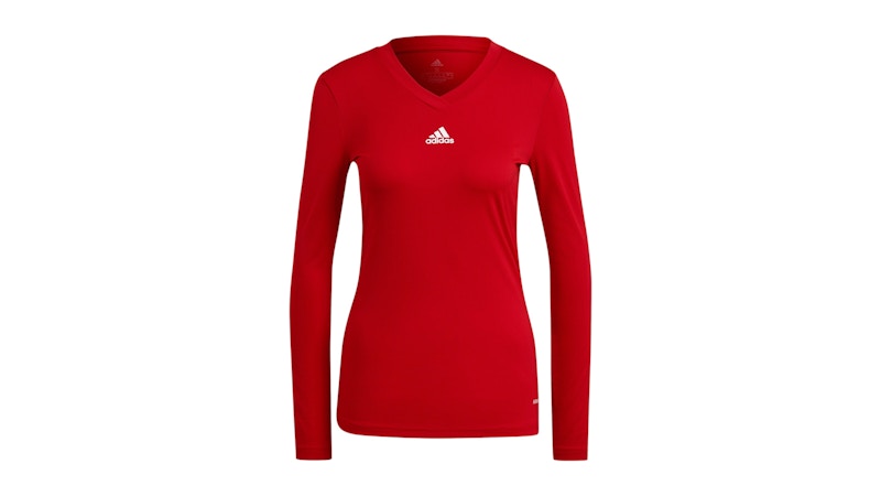 Camiseta Team Base Team Power de adidas para mujer, color rojo