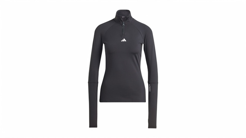 adidas Women's Techfit Cold.Rdy 1/4 Zip Long Sleeve Top Black