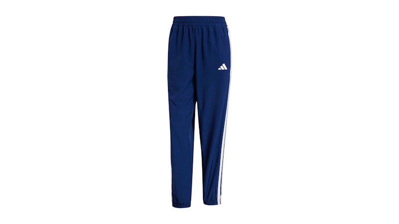 ADIDAS ORIGINALS Pre-owned Women's Train Essentials 3stripes Woven Pant In Dark Blue/white In Multi