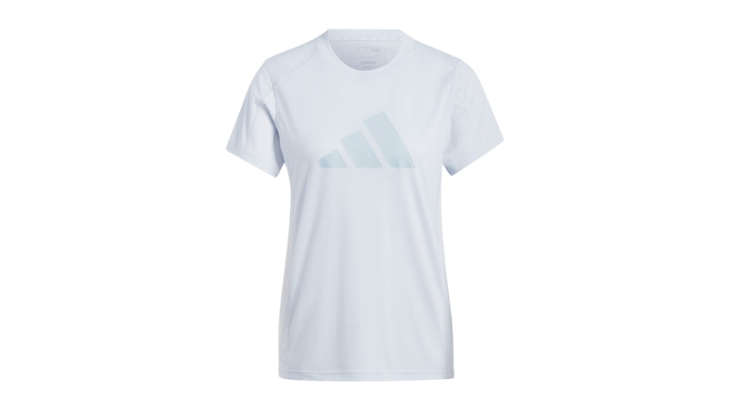 Pre-owned Adidas Originals Women's Train Essentials Big Performance Logo T-shirt In Halo Blue/wonder Blue
