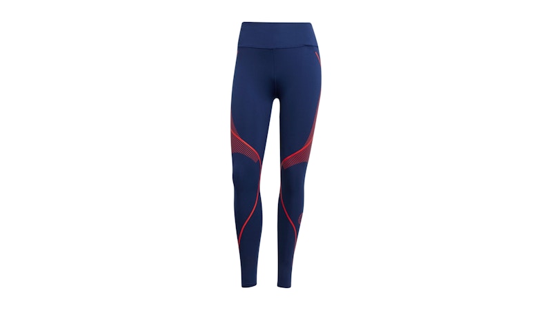 Pre-owned Adidas Originals Women's Truepace Leggings In Team Navy Blue 2