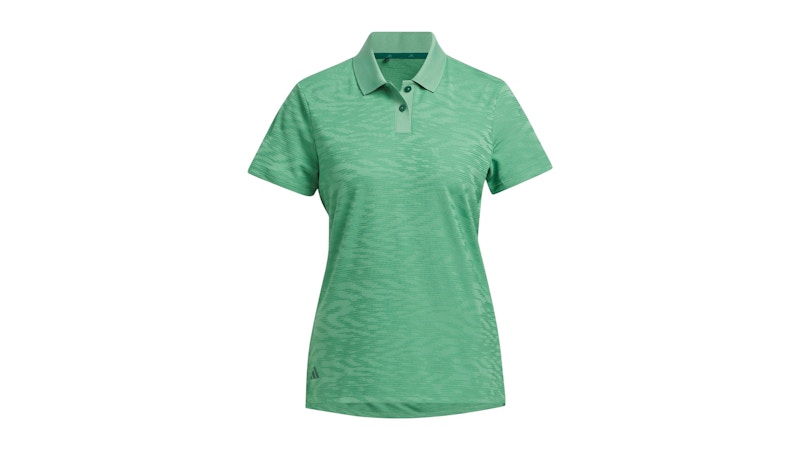 Pre-owned Adidas Originals Women's Ultimate365 Jacquard Polo Shirt In Preloved Green