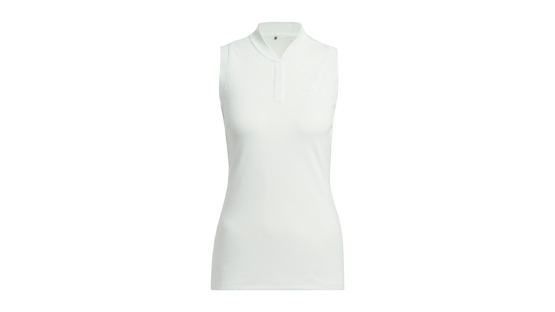 Pre-owned Adidas Originals Women's Ultimate365 Tour Heat.rdy Sleeveless Polo Shirt In Crystal Jade