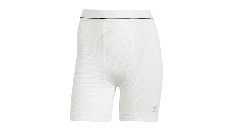 Pre-owned Adidas Originals Women's Waffle Boxer Shorts In Cloud White